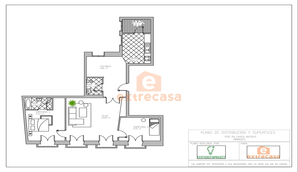 Venta de apartamento en el centro histórico de Badajoz